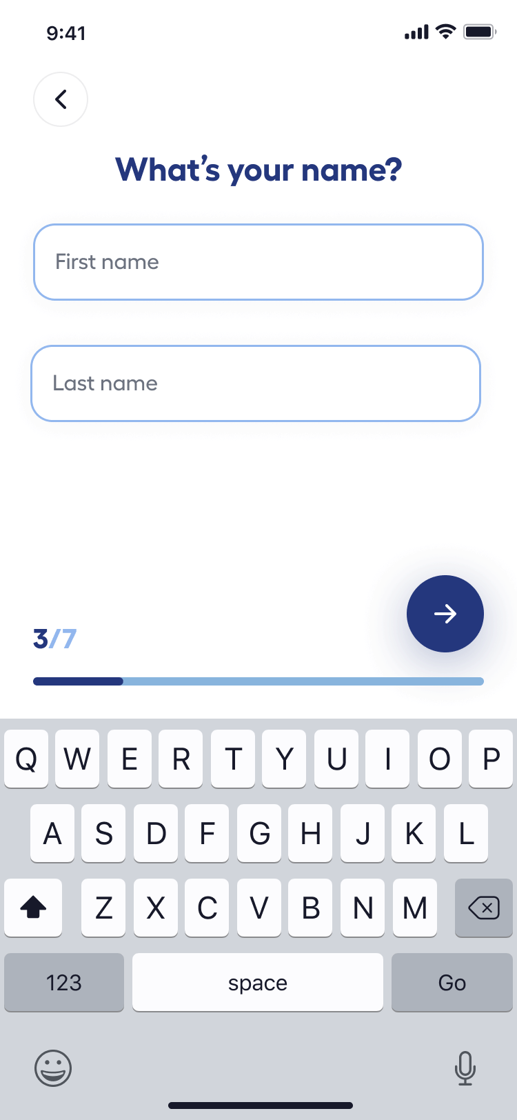 Create Account - Name